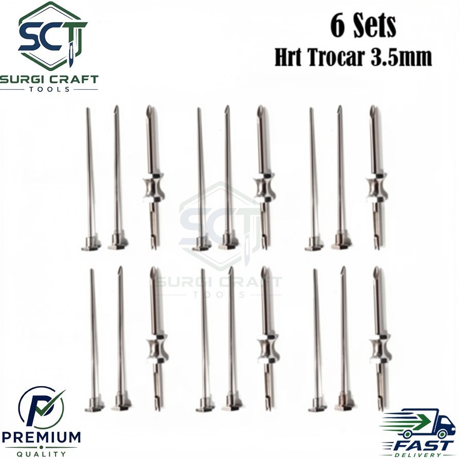 HRT Trocar 3.5mm Hormone Replacement Pellet Insertion Trocars 6 Sets