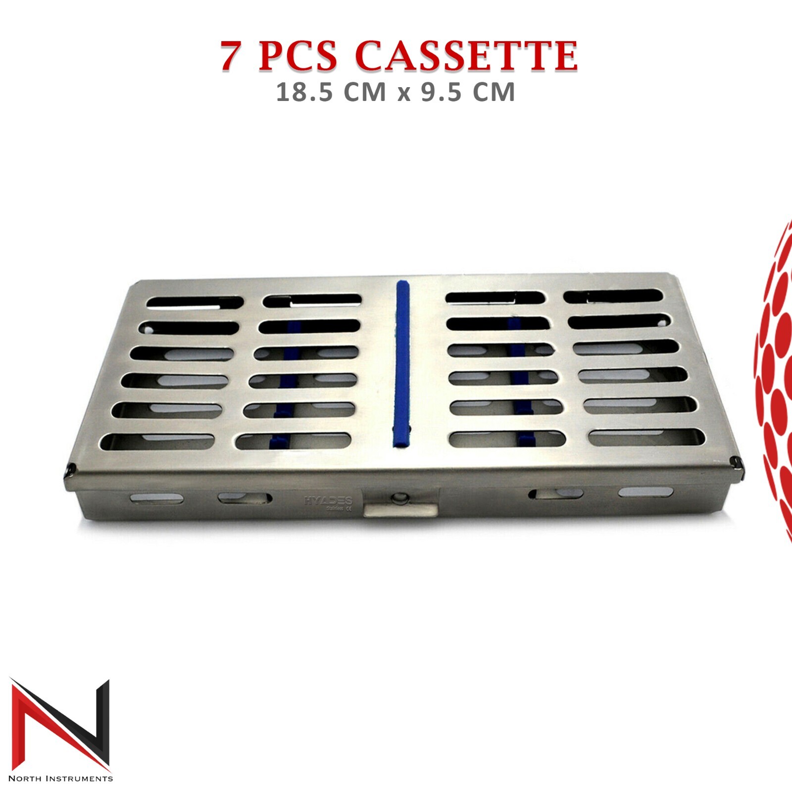 Dental Sterilization Cassette for 7 Pcs Rack Tray Box Dental Surgical Instrument