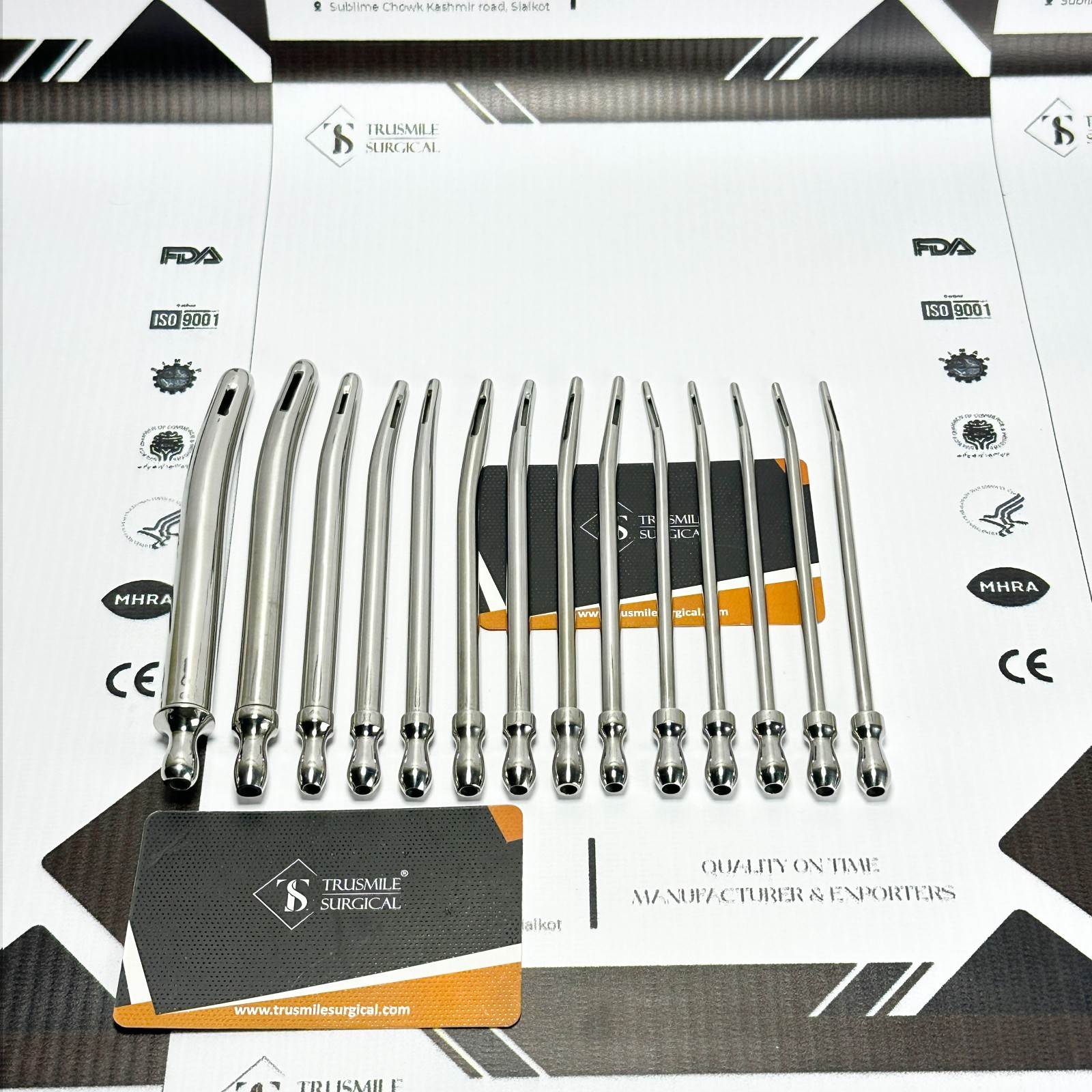 Walther Female Dilator-Catheter Set of 14 (10 Fr-36 Fr) Gynecology Instruments