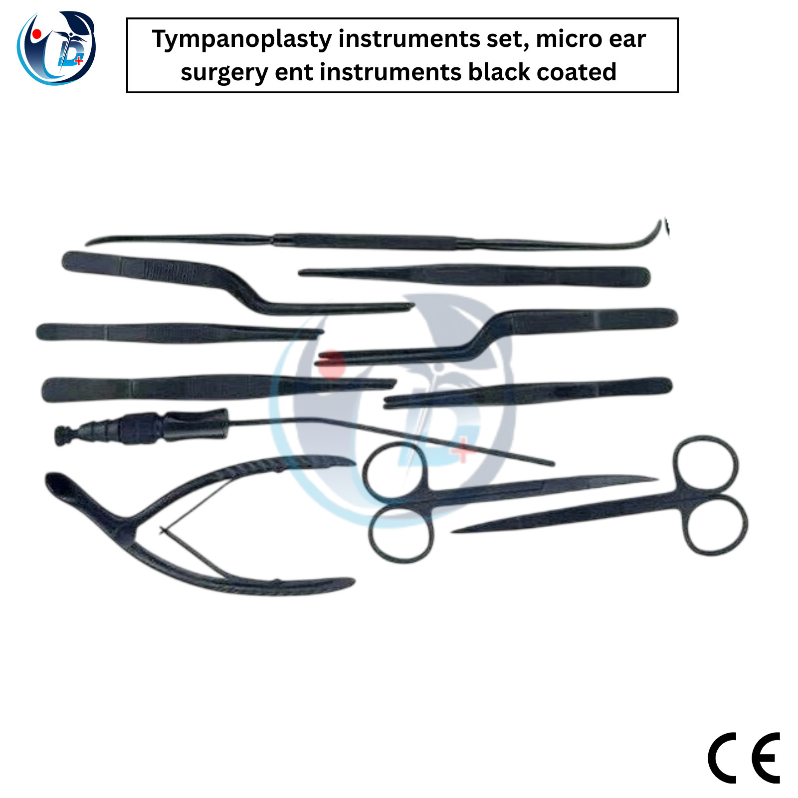 Tympanoplasty Instrument Set Micro Ear Surgery Black Coated ENT Instrument 30 Pc