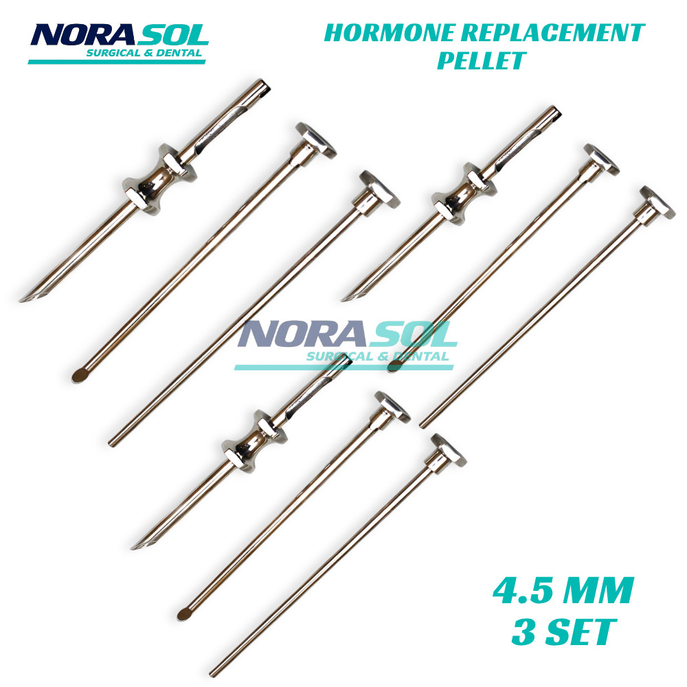 HRT Trocar 4.5mm Hormone Replacement Pellet Insertion Kit 3 Sets BHRT Surgical