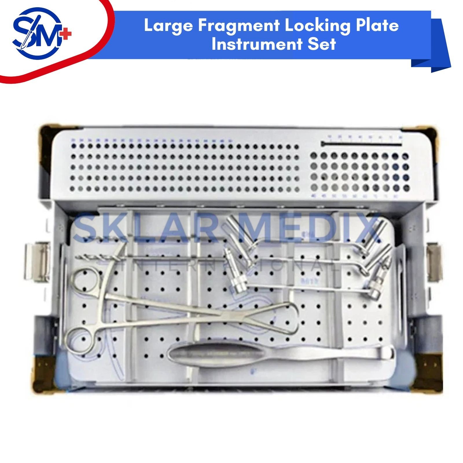Orthopedic Surgical Instruments Large Fragment Locking Plate Instrument Set CE