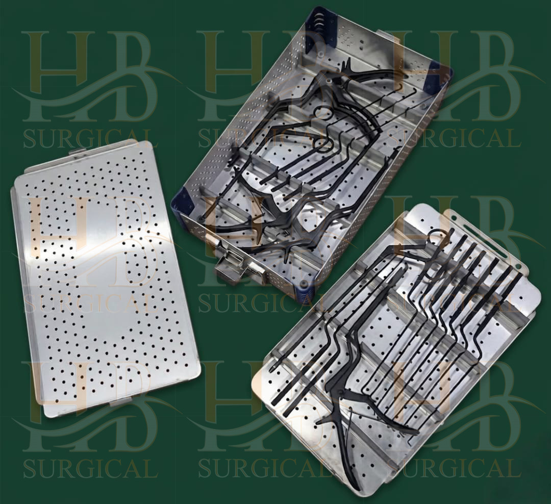 18 Pcs Mis Lumbar Spine Surgery Curettes & Kerrison Rongeur Instrument Set