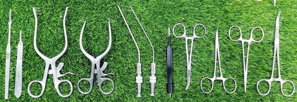 20 Pcs Extended Hand Plastic Reconstruction Surgery & Veterinary Instruments Set