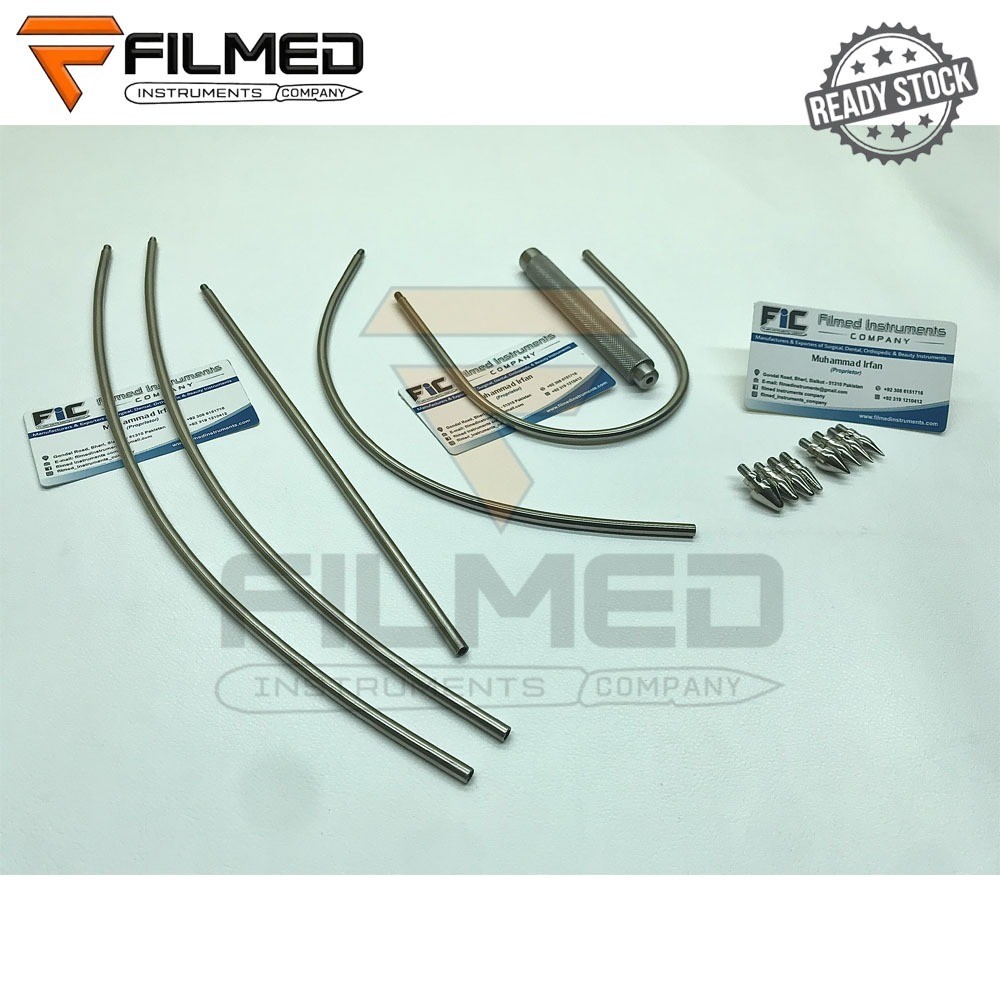 Vascular Set Fistula Tunneler Set of 11 PCs Orthopedic Surgical Instruments