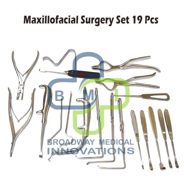 Maxillofacial Surgery Set 19 Pcs Premium Quality Plastic Surgery Instruments