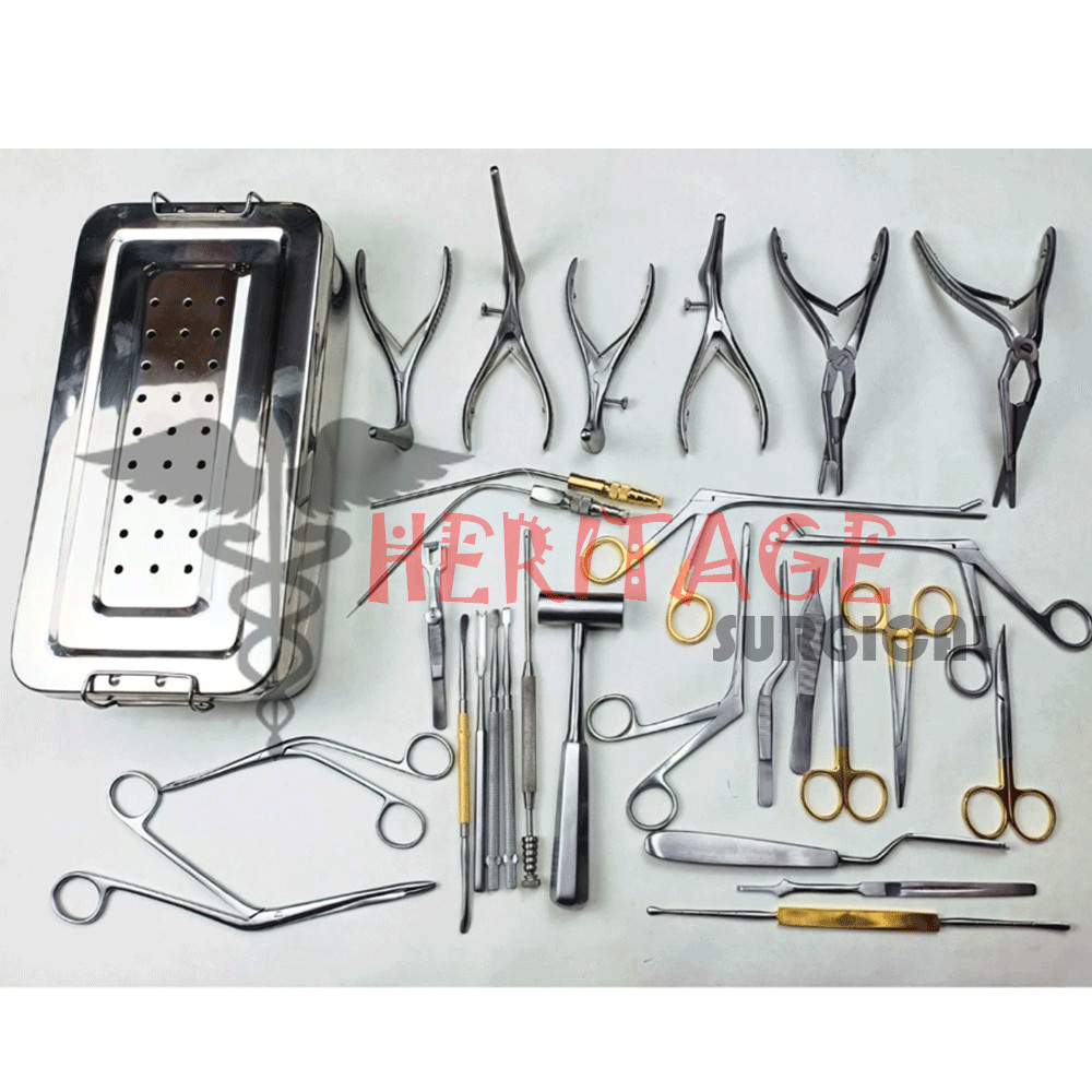 Septoplasty Instruments Set of 28 Pcs – Nasal Surgery Tool Set A+ German Quality