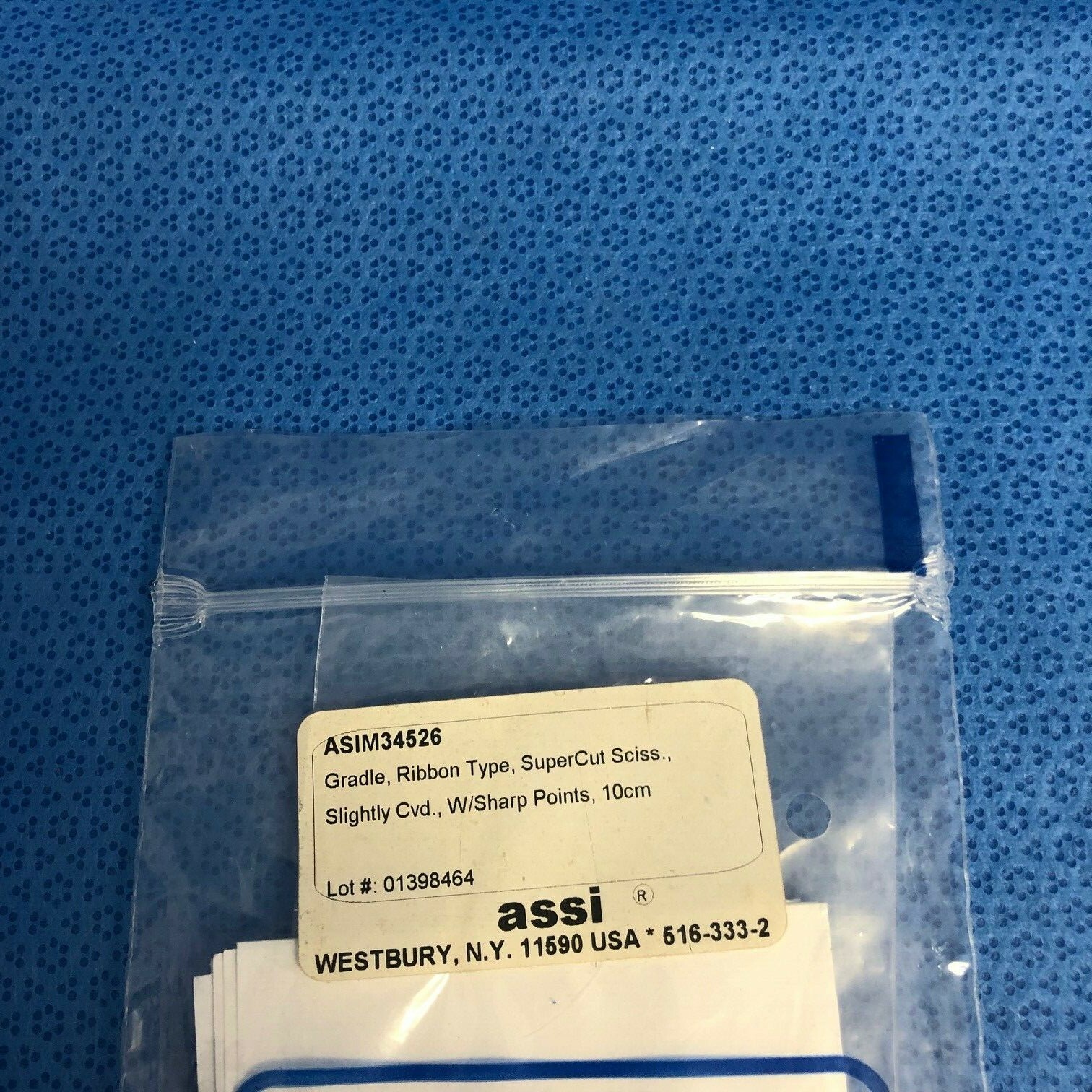 ASSI ASIM34526 Slightly Curved Gradle SuperCut Scissors w/ Sharp Points