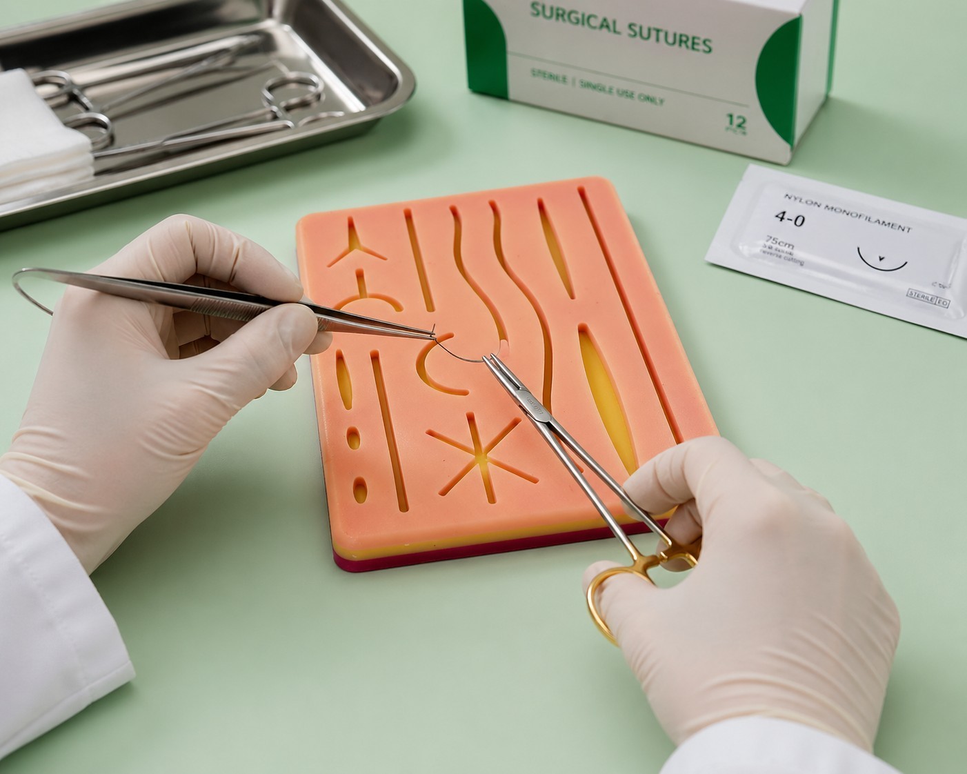 Professional Suture Practice Pad for Medical Lab & Veterinary Student Training
