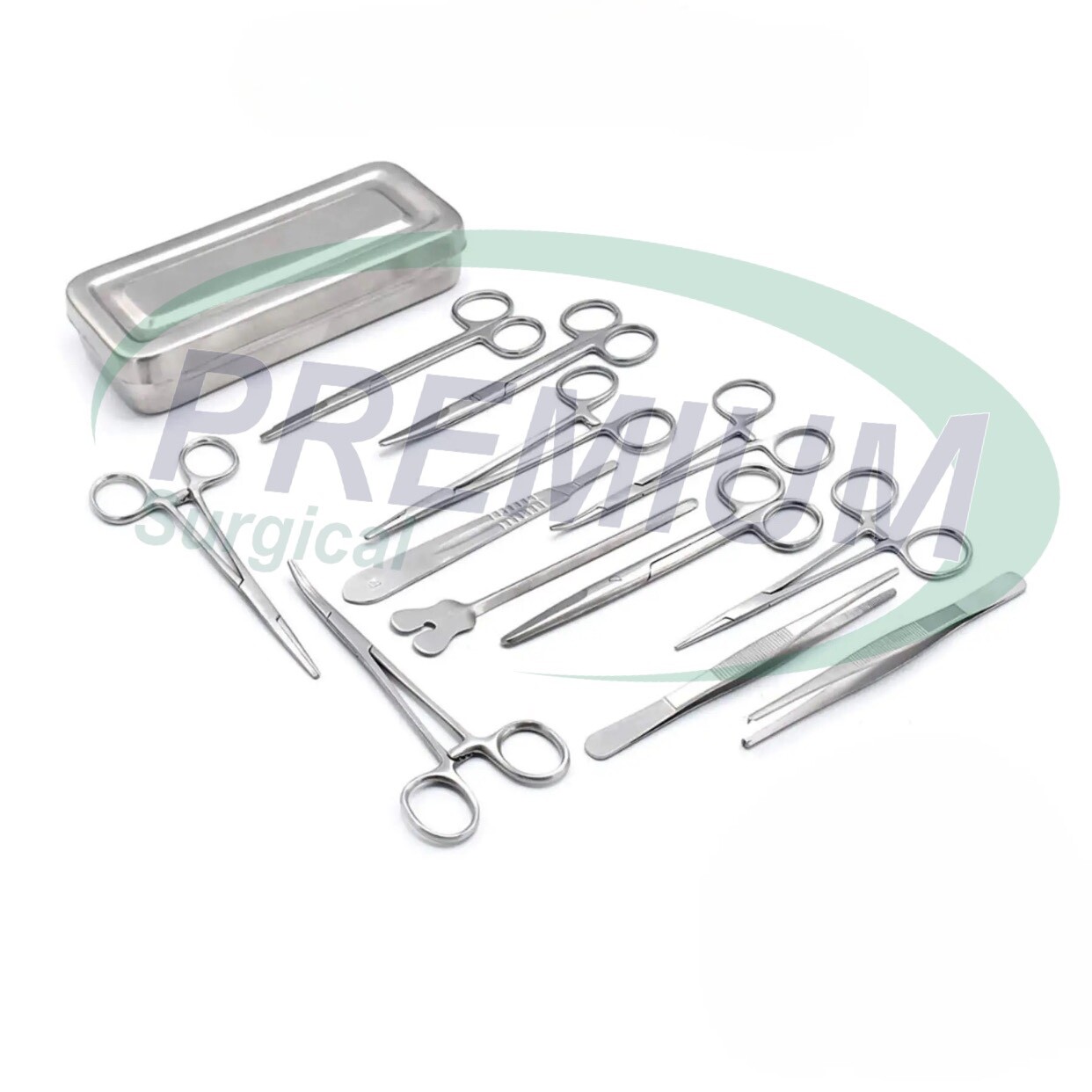 Set of 13 Pieces Basic Minor Surgery Kit Steel Box Surgical Instruments