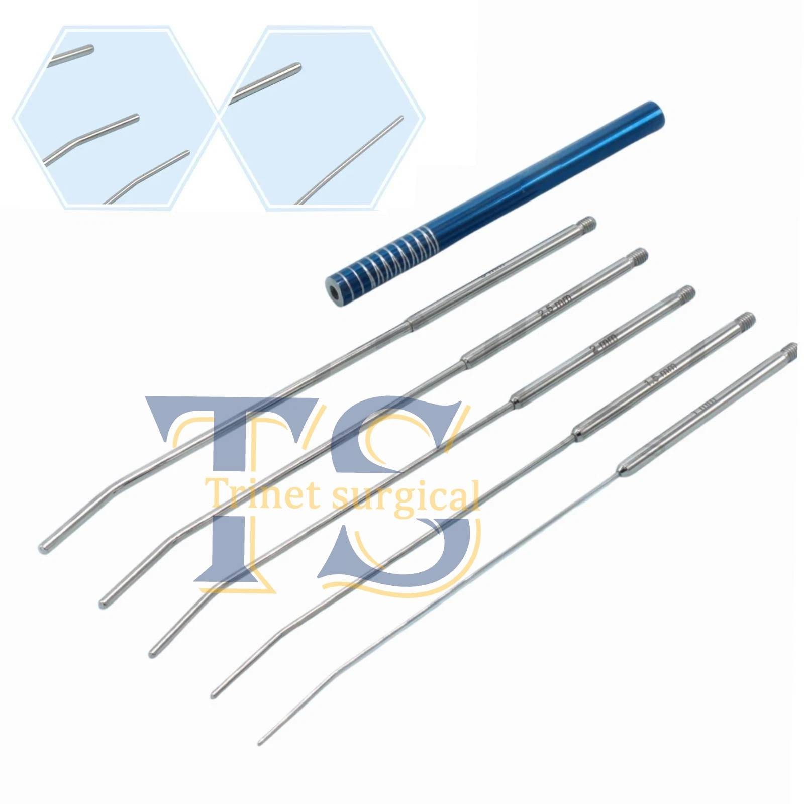 Mini Cervical Uterine Dilator Set With Interchangable Handle 1, 1.5, 2, 2.5, 3mm