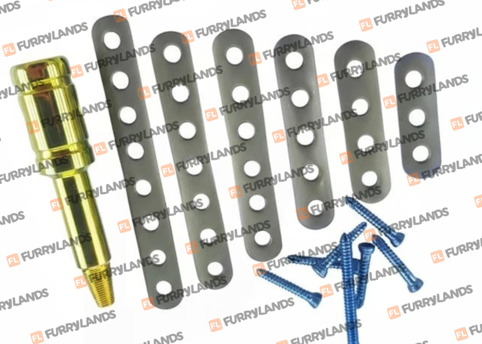 1/4 Tubular Locking Plate 2.7mm 3–8 Holes with LCP Screws – 41 Pcs Titanium