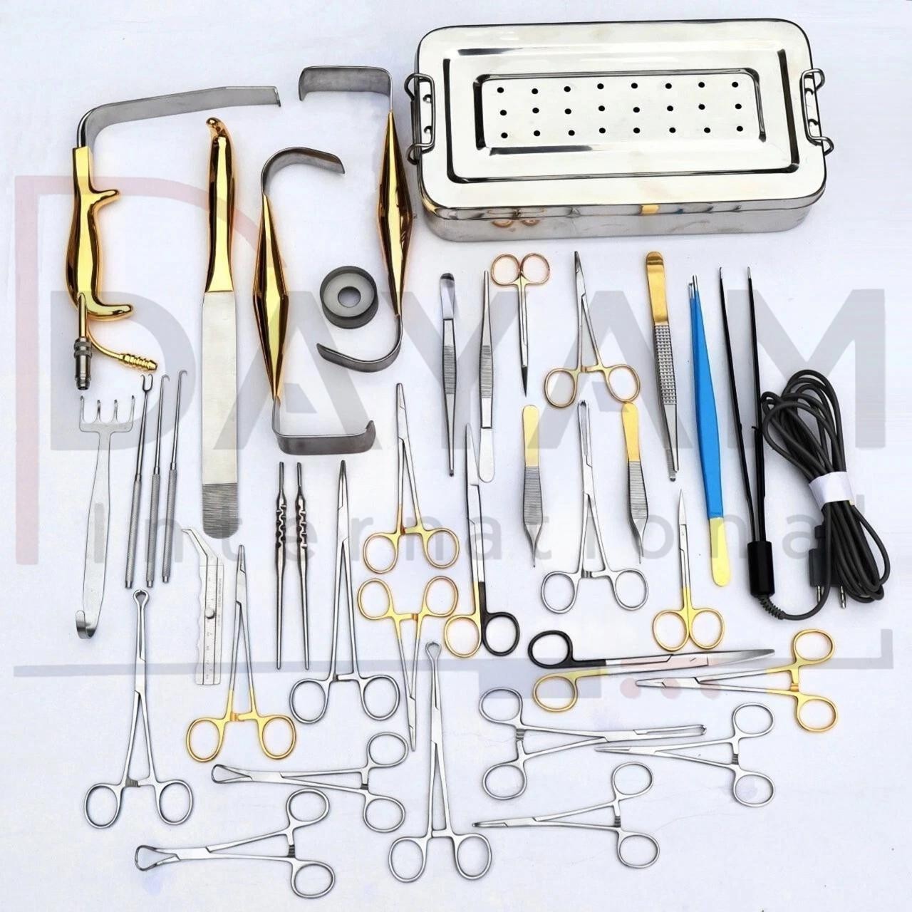 Tebbetts Breast Surgery Instruments Set of 38 PCs, Breast Augmentation Set