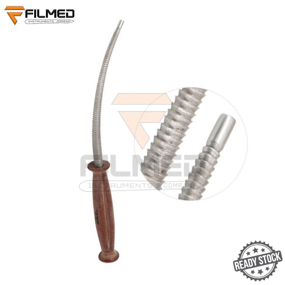 Unger Canal Finder Rasp 11 inch Curved Phenolic Handle Surgical instrument