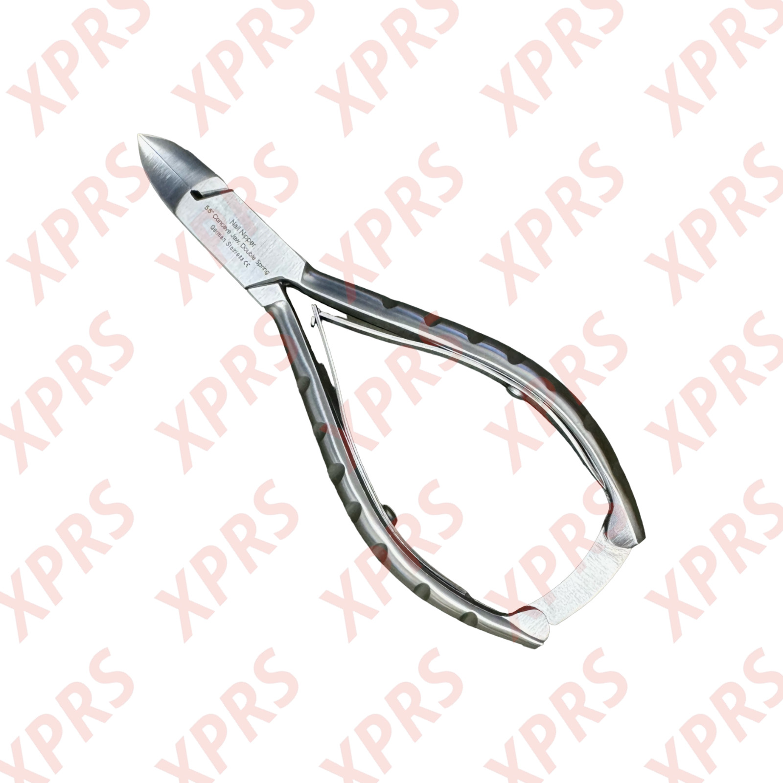 5x Nail Nipper with Lock, 5.5″, Concave Jaws, Double Spring Handle, Premium