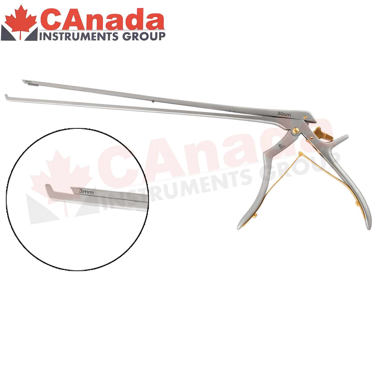 Kerrison Rongeur 30Cm Shaft 3mm 40° Up Bite Orthopedic Surgical Instruments