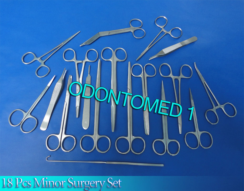 18 Pcs Minor Surgery Surgical Instruments Set