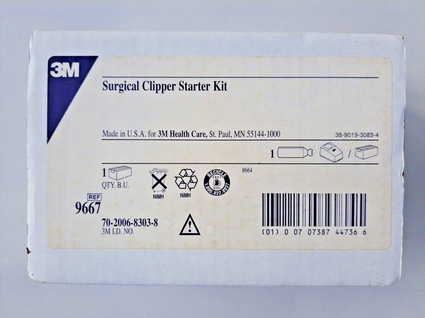3M Portable Surgical Clipper Starter Kit 9667 New In Box