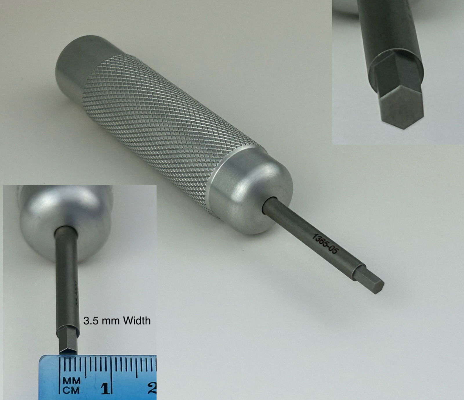 ZIMMER 1365-05 Hex Wrench For Orthopedic Hand Pieces 3.5mm Width 5in Length