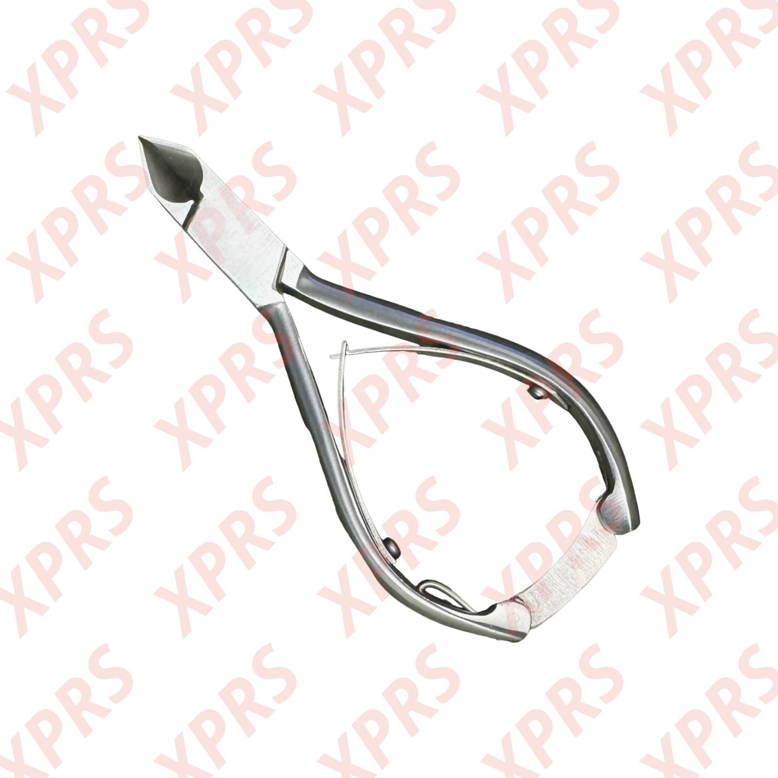 Set of 2 Nail Nipper with Lock, 5″, Double Spring Handles, Satin Finish