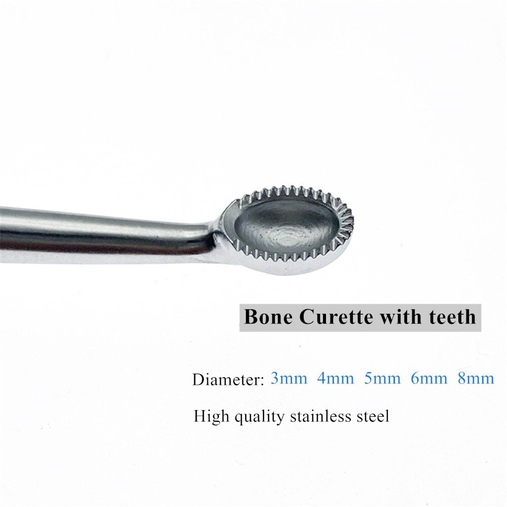 Orthopedics Bone Curette Bone Spoon with teeth Orthopedics surgical Instruments