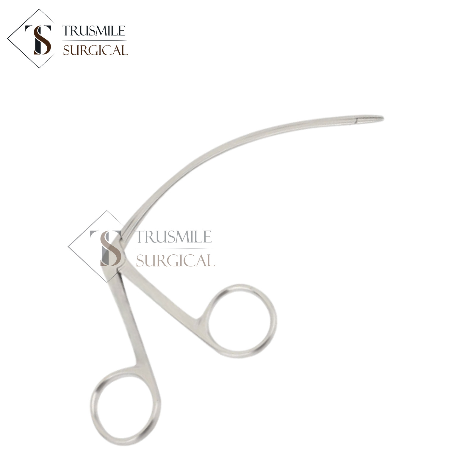 Premium Carroll Tendon Pulling Forcep, 5.5″, Curved Shaft, 2 x 8 mm Serrated
