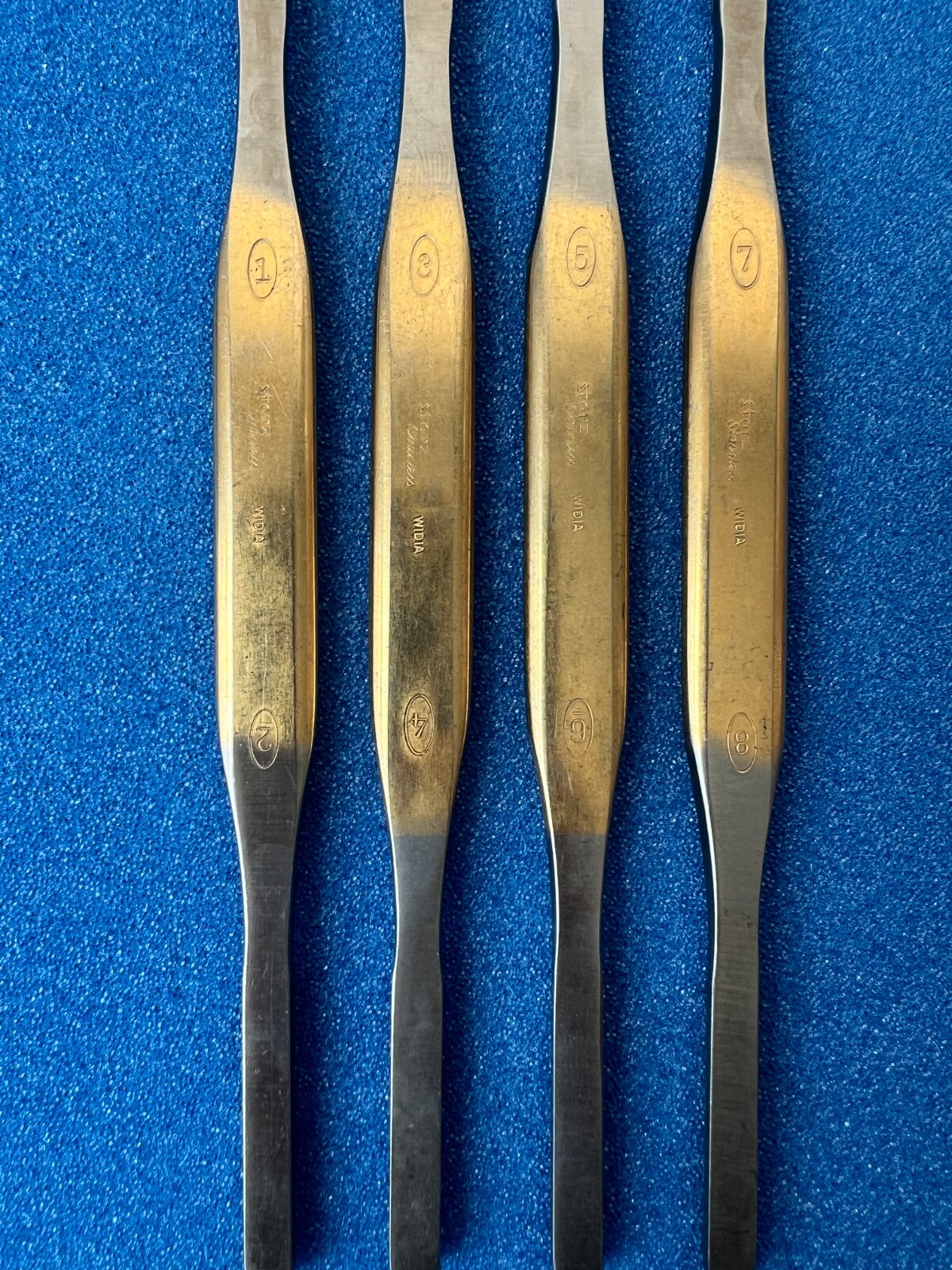 Storz Double Edge WIDIA Bone Rasp SET size 1 to 8. GERMANY ENT Tag#335
