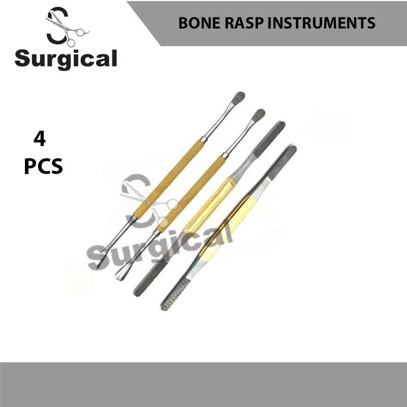 Fomon Double Ended Nasal Rasp | Set 4 Pcs | Medium | Rhinoplasty Instruments