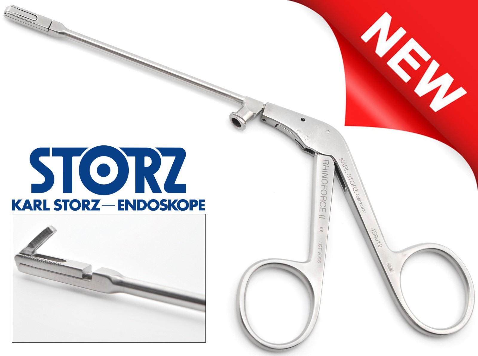 KARL STORZ 459012 RhinoforceII Stammberger Antrum Punch Left Side 7x2mm Bite 5″