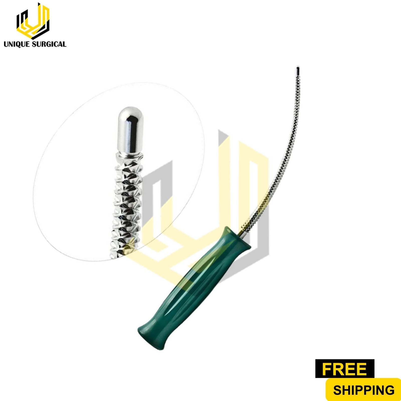 Unger Canal Finder Rasp 11 inch Curved Phenolic Handle Surgical instrument