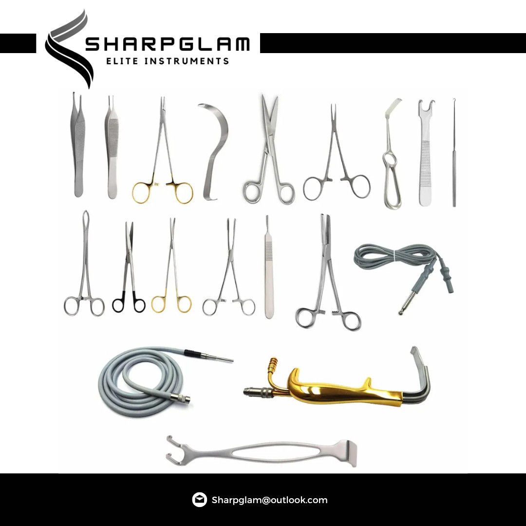 19 PCS Plastic Surgery Instrument Set Rhytidectomy Facelift Surgical Kit CE
