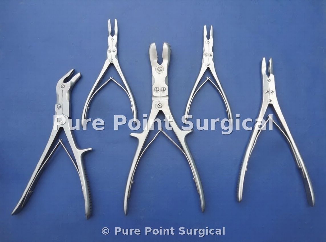 5 Pc Rongeur Gouge Orthopedic Instrument Set Surgical Bone Surgery Tools Kit