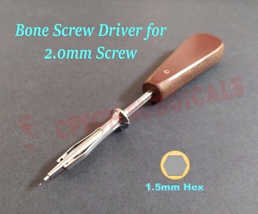 Orthopedic Bone Screw Driver Surgical Head Dia.1.5mm for 2.0mm Screw with Sleeve