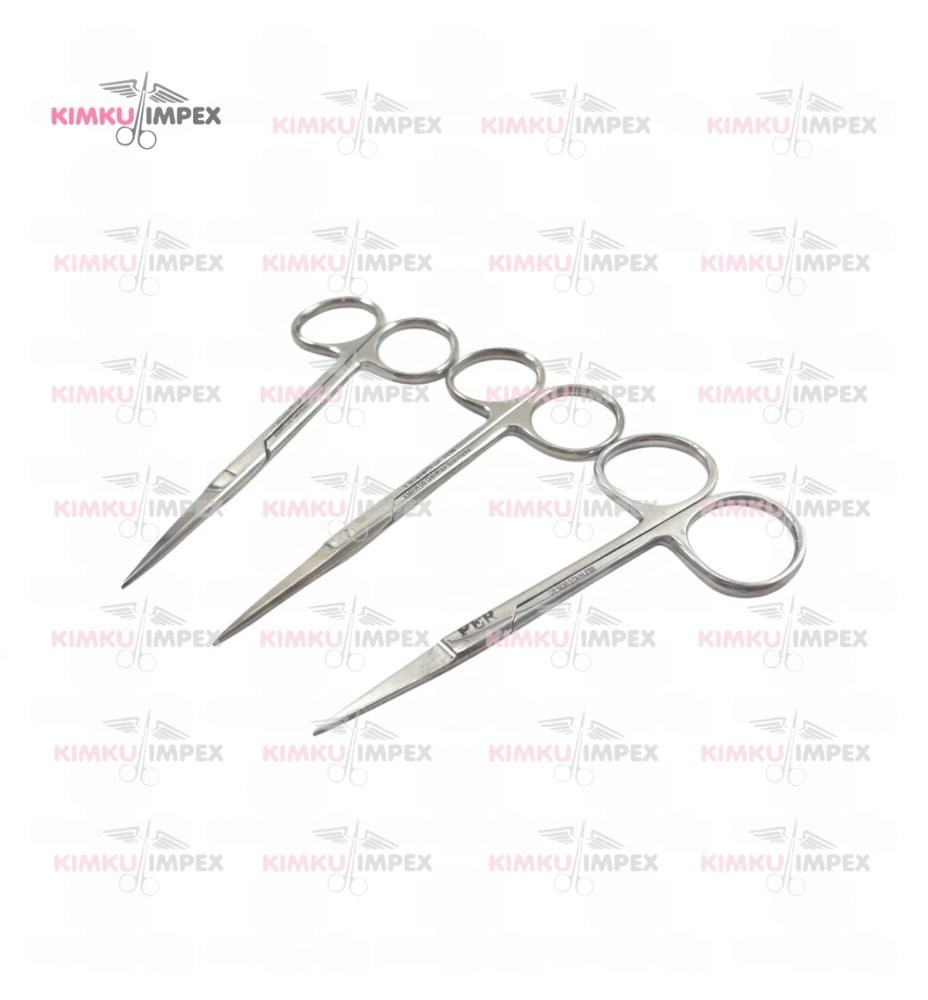 LOT OF 3 V. Mueller OP5530 Knapp Iris Scissors 4 Straight Sharp