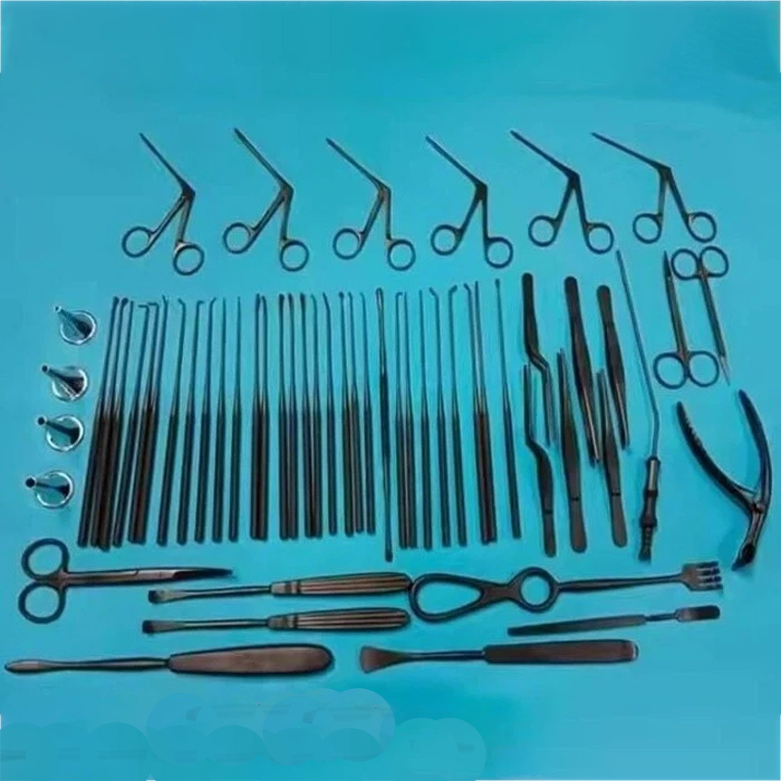 ENT Surgical Set 58 Pcs Tympanoplasty Instruments Micro Ear Surgery Kit