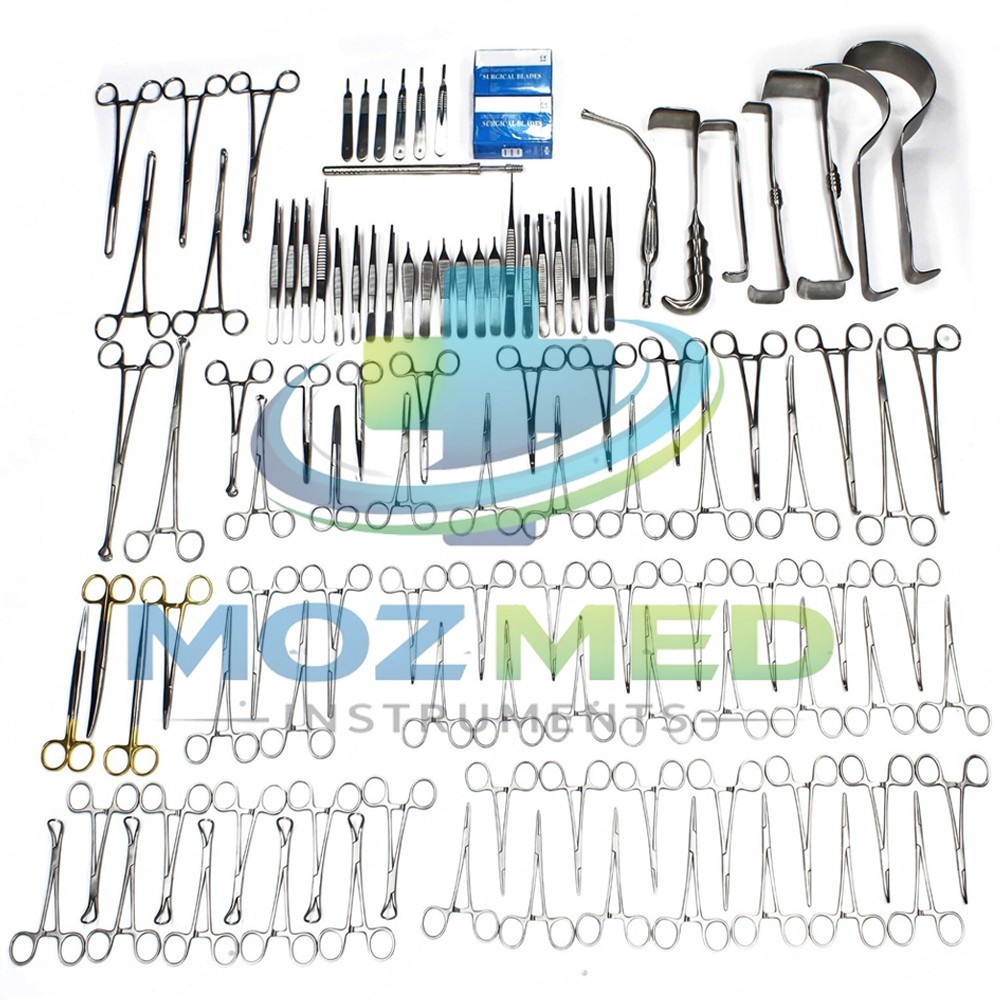 New 108-Pcs Set Laparotomy Instruments MedicalSurgical Abdominal Surgery Kit