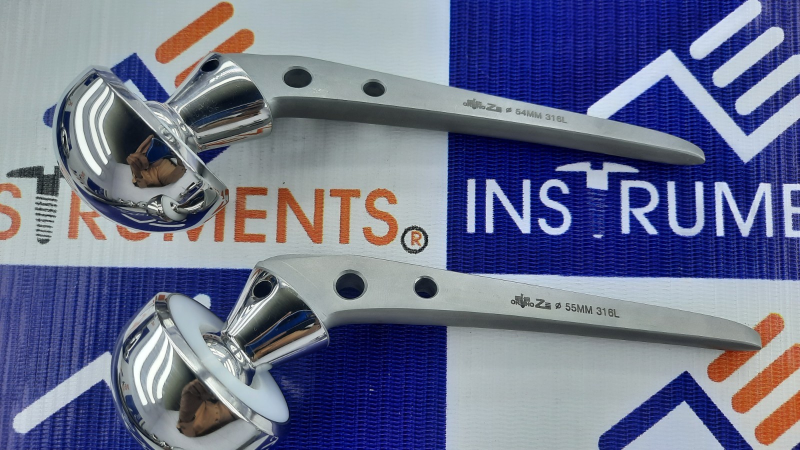 Bipolar Hip Prosthesis Orthopedic instruments (54mm and 55mm)