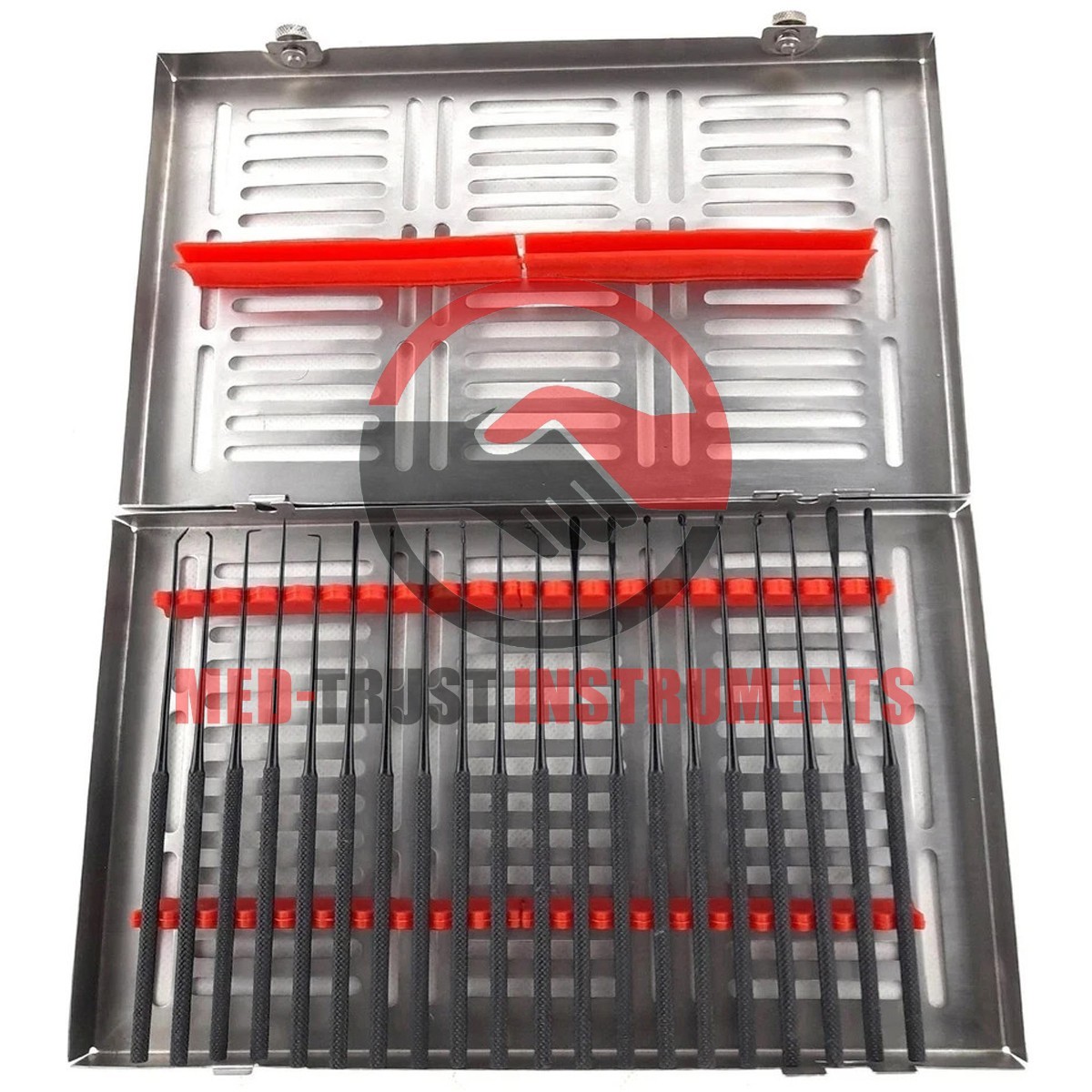 Rhoton Micro Dissector Expanded 20 PCS Set of Stainless Steel with steel case
