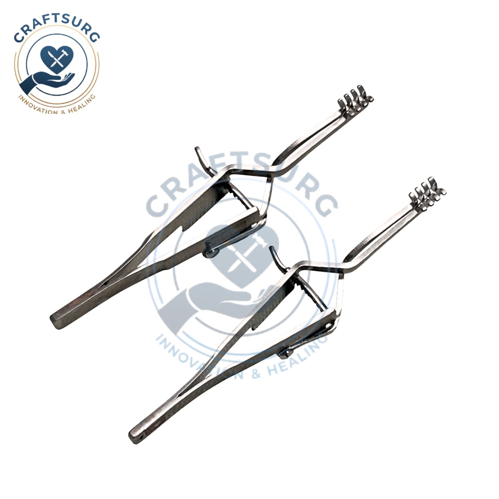 Cross Action Heiss Retractor 4 4X4 Blunt Ends Surgical Instrument 2pcs
