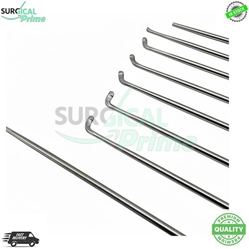 8pc Neuro Surgical Angle Hook Knives Set Sharp Corner Blunt Tip Micro Instrument