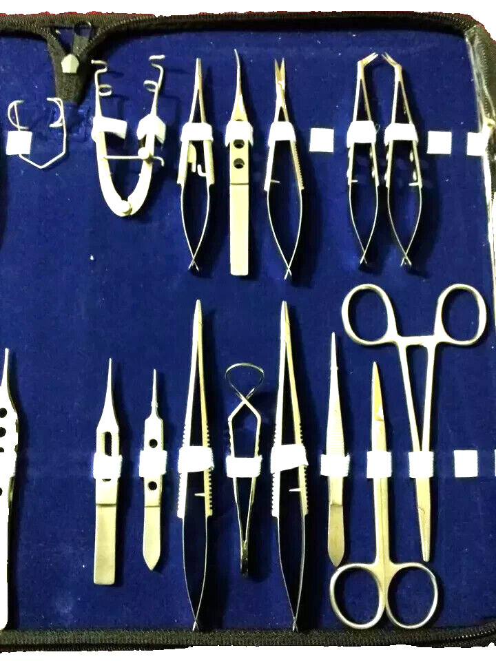 30-Piece Ophthalmic Eye Micro Surgery Instrument Set – O.R. Grade Surgical Kit f