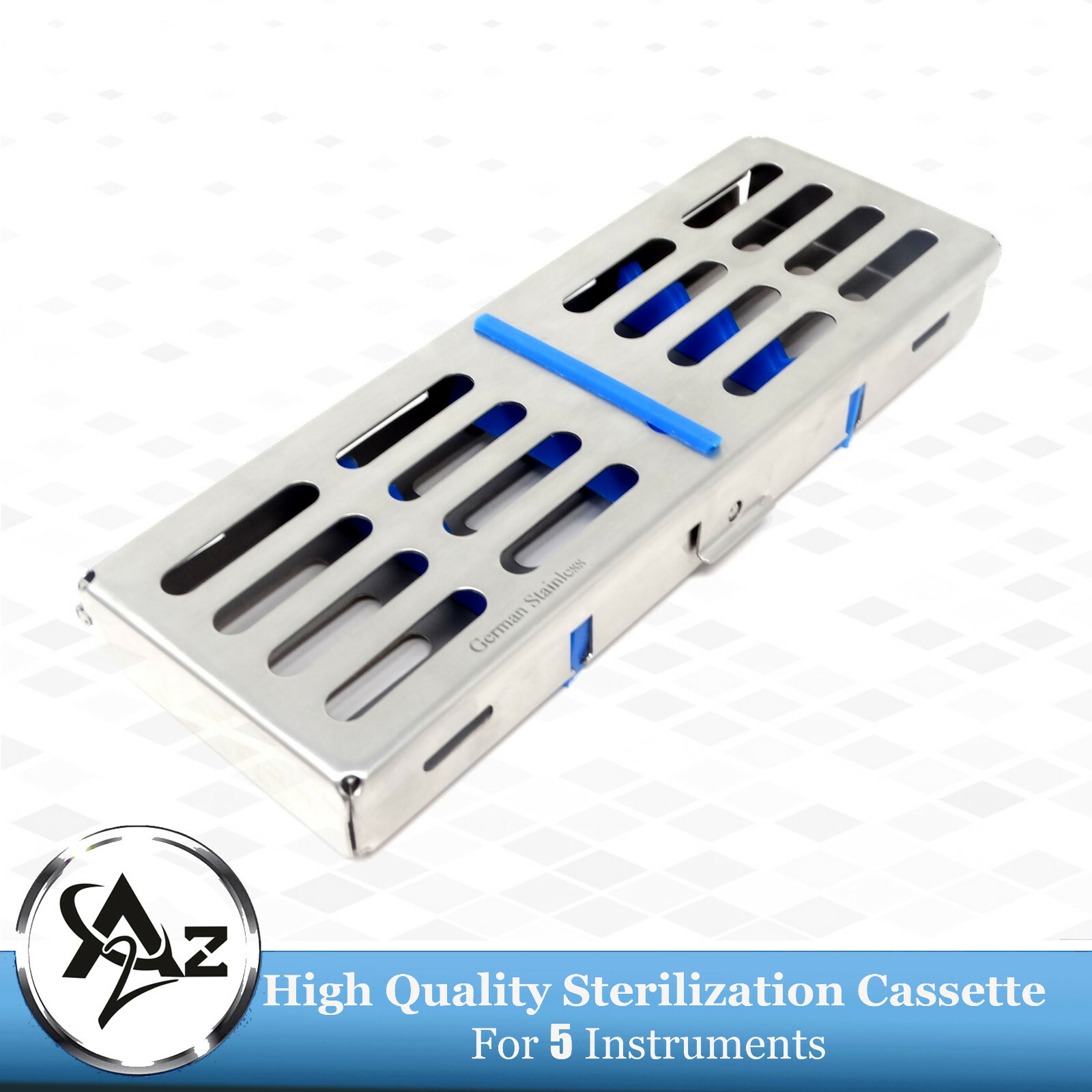 5 Instruments Dental Surgical Sterilization Autoclave Cassette Tray Stainless