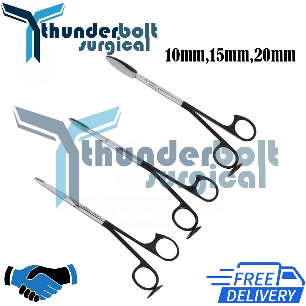 Trepsat Facial Flap dissector scissors set of 3pcs,10mm,15mm,20mm Premium