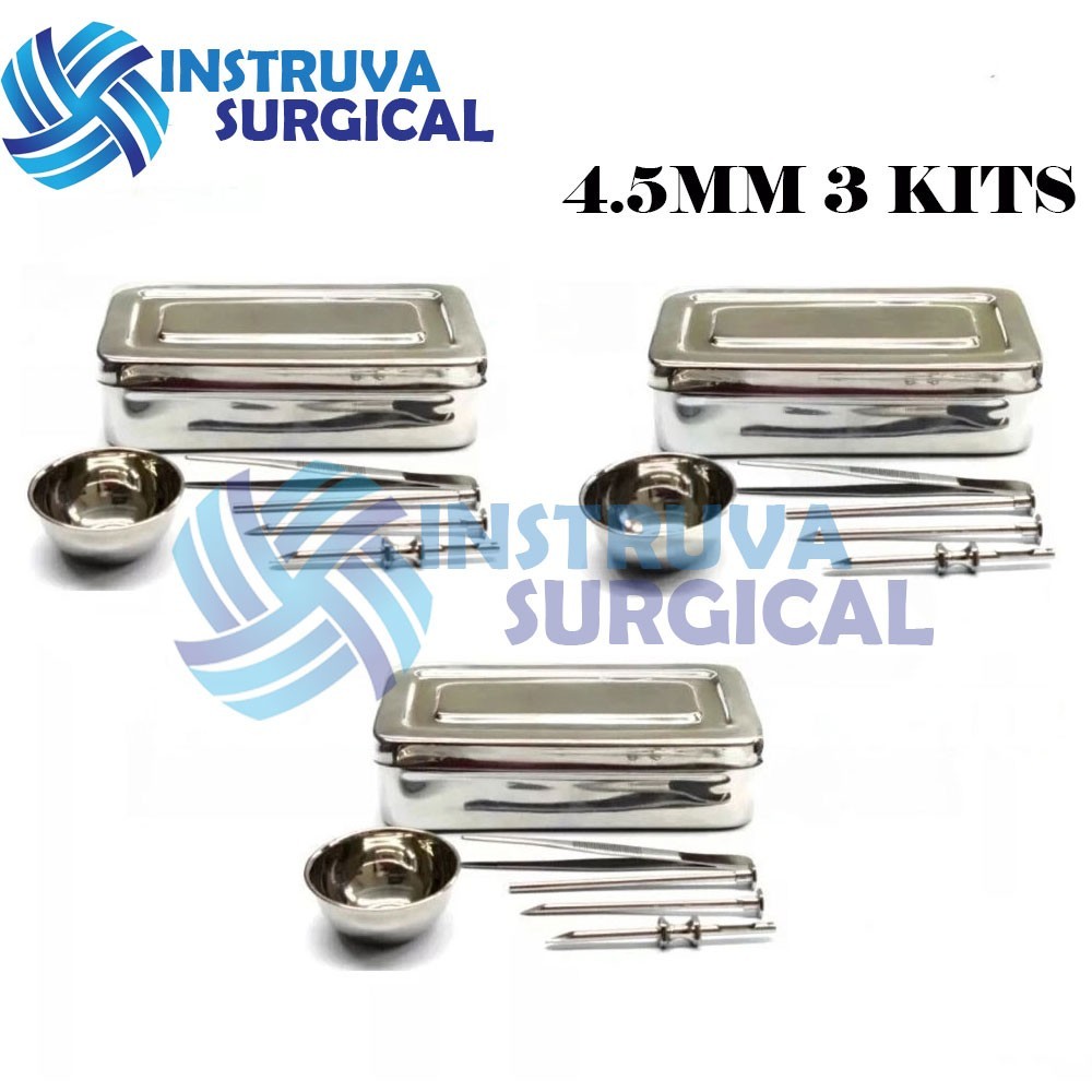 3 HRT Trocar kit 4.5mm 3 kits ,Hormone Replacement Pellet Insertion Kit 3 Sets