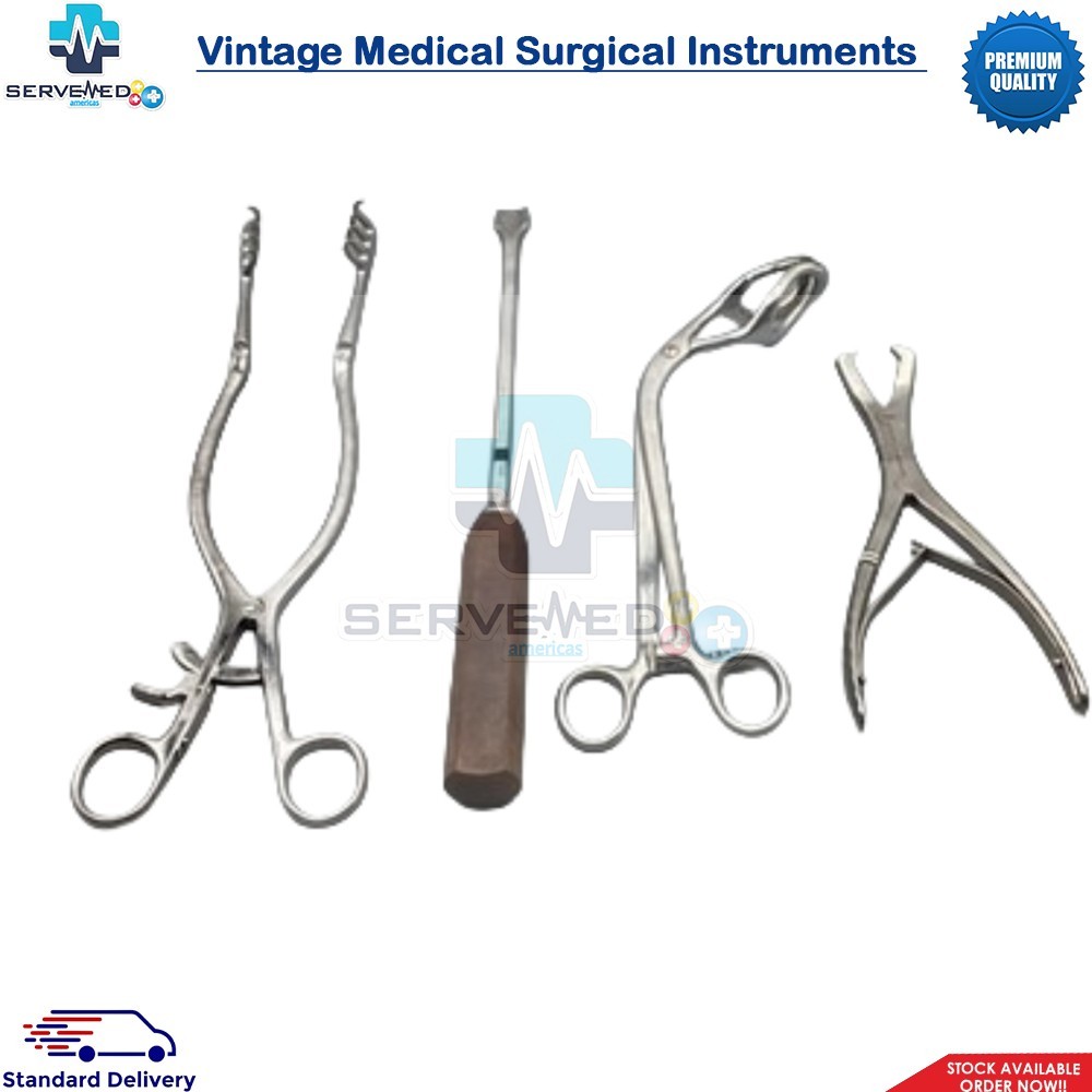 (4) Vintage Medical Surgical Instruments Lot #A