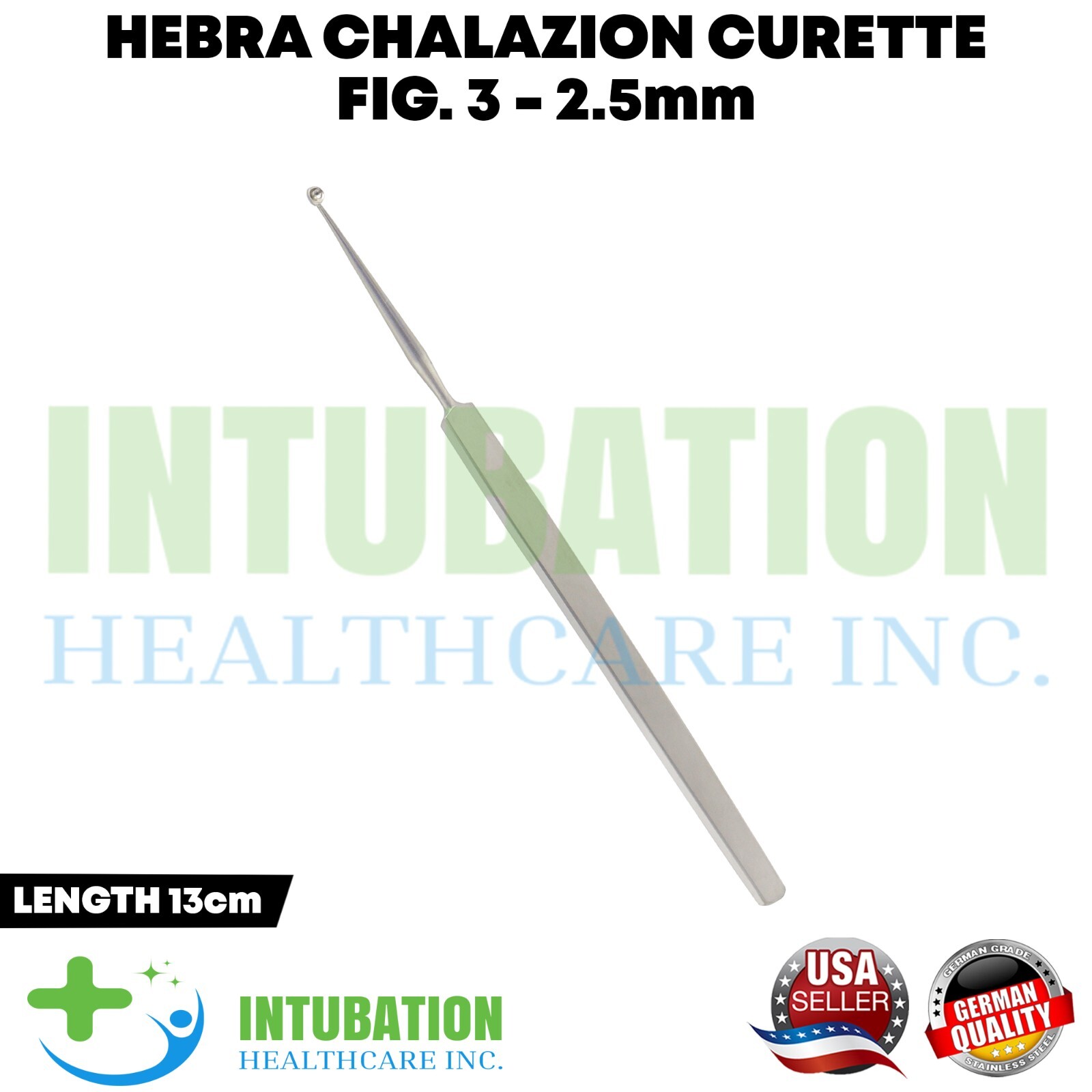 Herba Chalazion Curette 2.5mm # -3 Premium Stainless Steel Ophthalmic Eye Tools