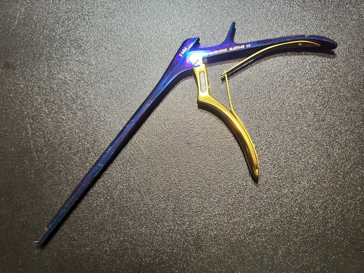 V. Mueller NL4273-83 Chroma-Line Blue Kerrison Rongeur 40° 3mm 8″