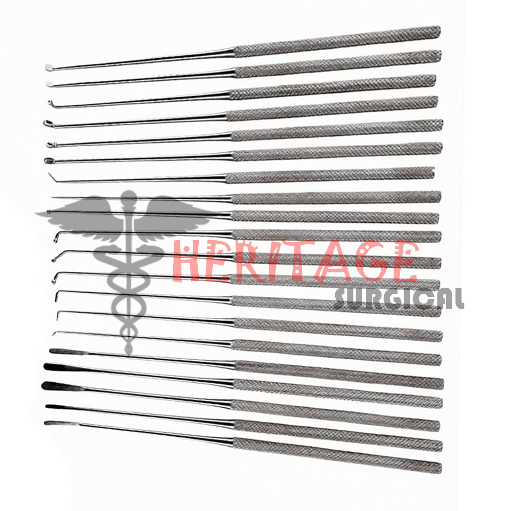 Rhoton Micro Dissector Expanded Set 20 Pcs Neurosurgery Instruments Surgical Kit