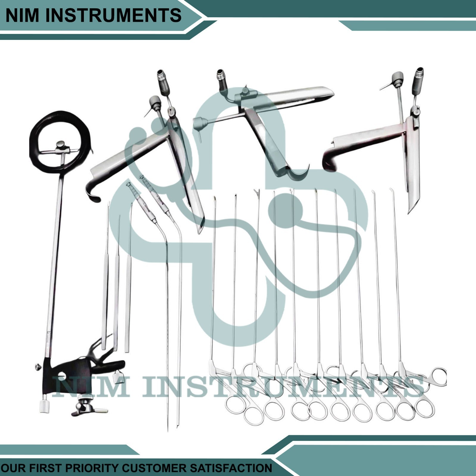 New Pedestal Laryngoscope Set Micro Laryngeal Surgery ENT Endoscopic Instruments