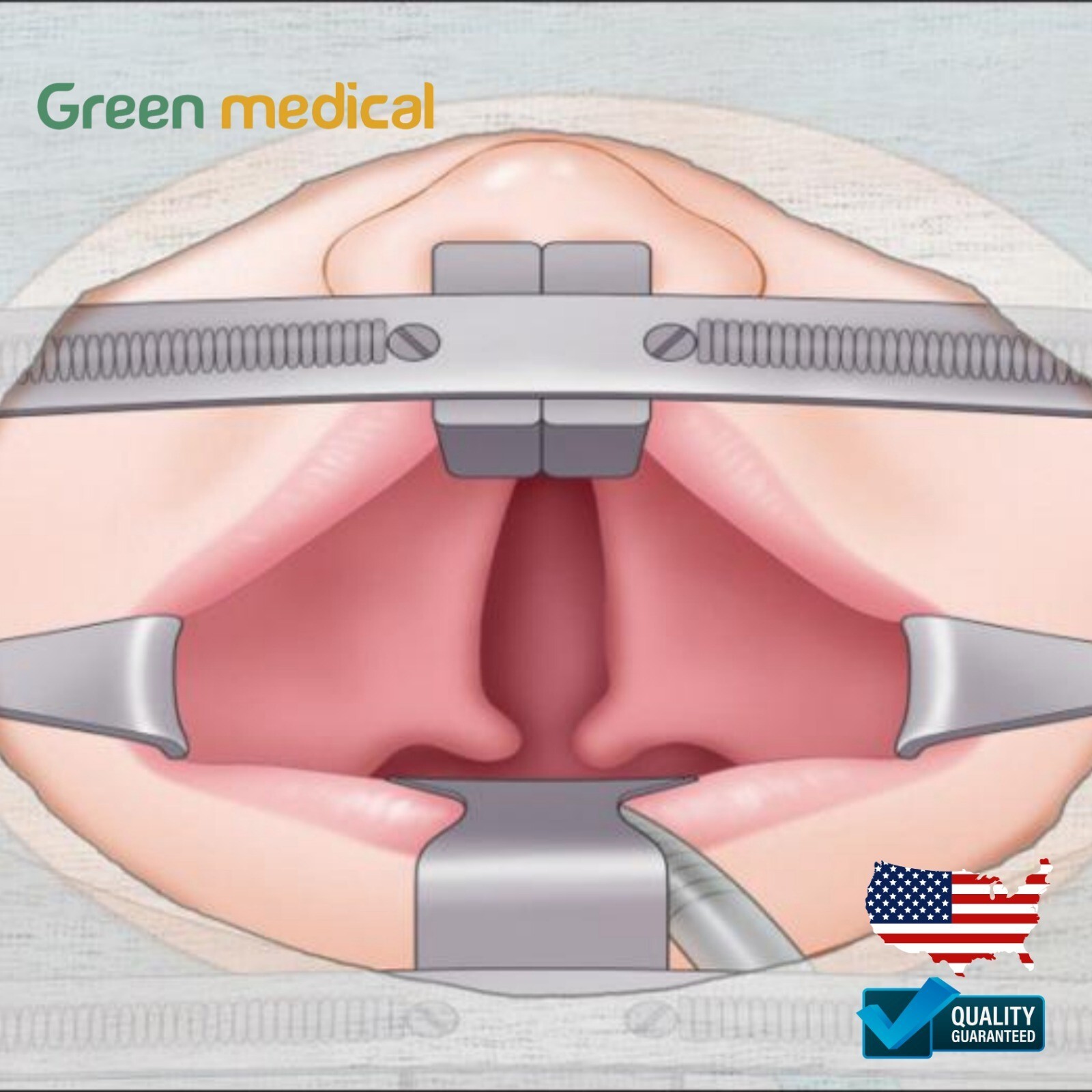 DINGMAN Mouth Gag with Blades Surgical Dental Instruments Stainless German Grade